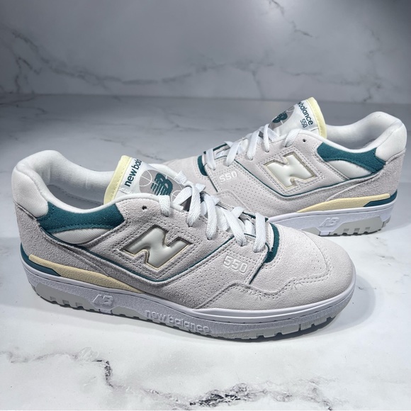 New Balance 550 Reflection Vintage Teal Suede Sneakers